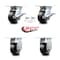 Service Caster 4 Inch Rubber on Aluminum Caster Brakes/Swivel Locks and 2 Rigid SCC, 2PK SCC-35S420-RAB-SLB-BSL-2-R-2 - alternate 5